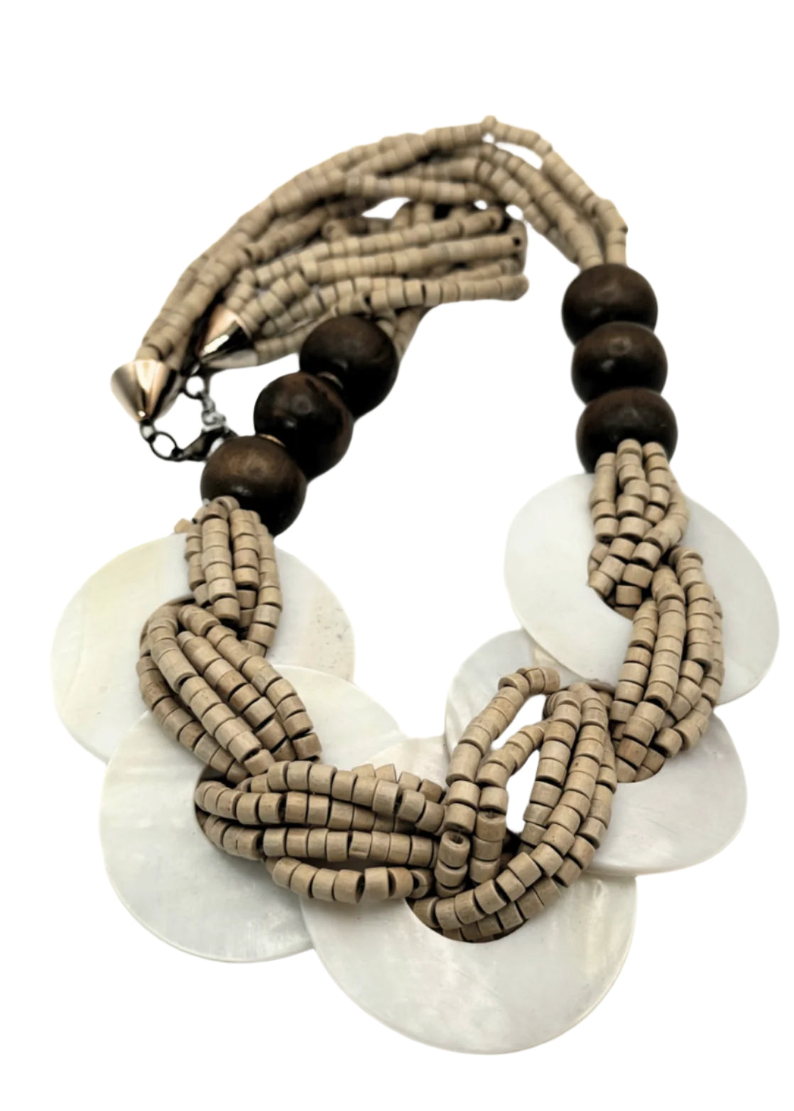 Vintage Wooden Beaded Necklace