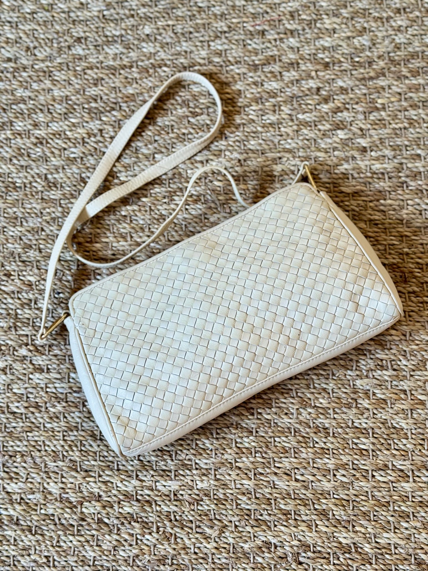 Woven Leather Shoulder Bag