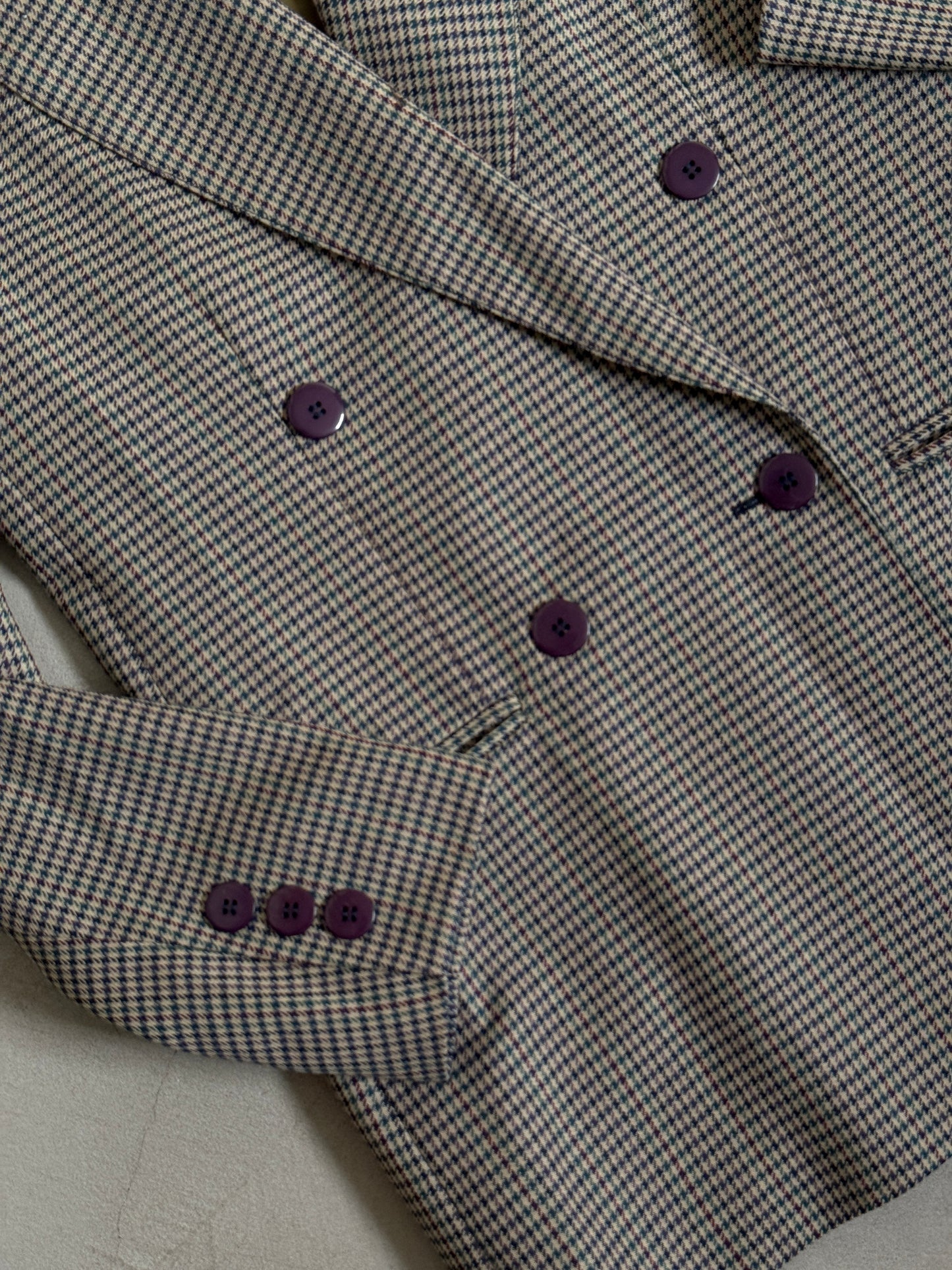 Houndstooth Wool Blazer