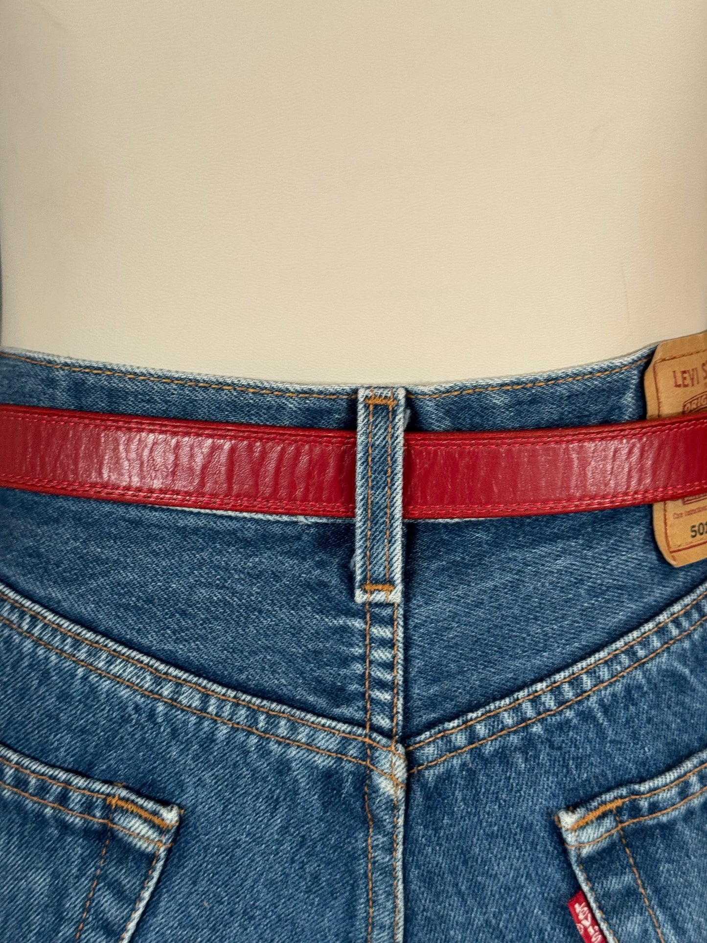 Nocona Red Leather Belt