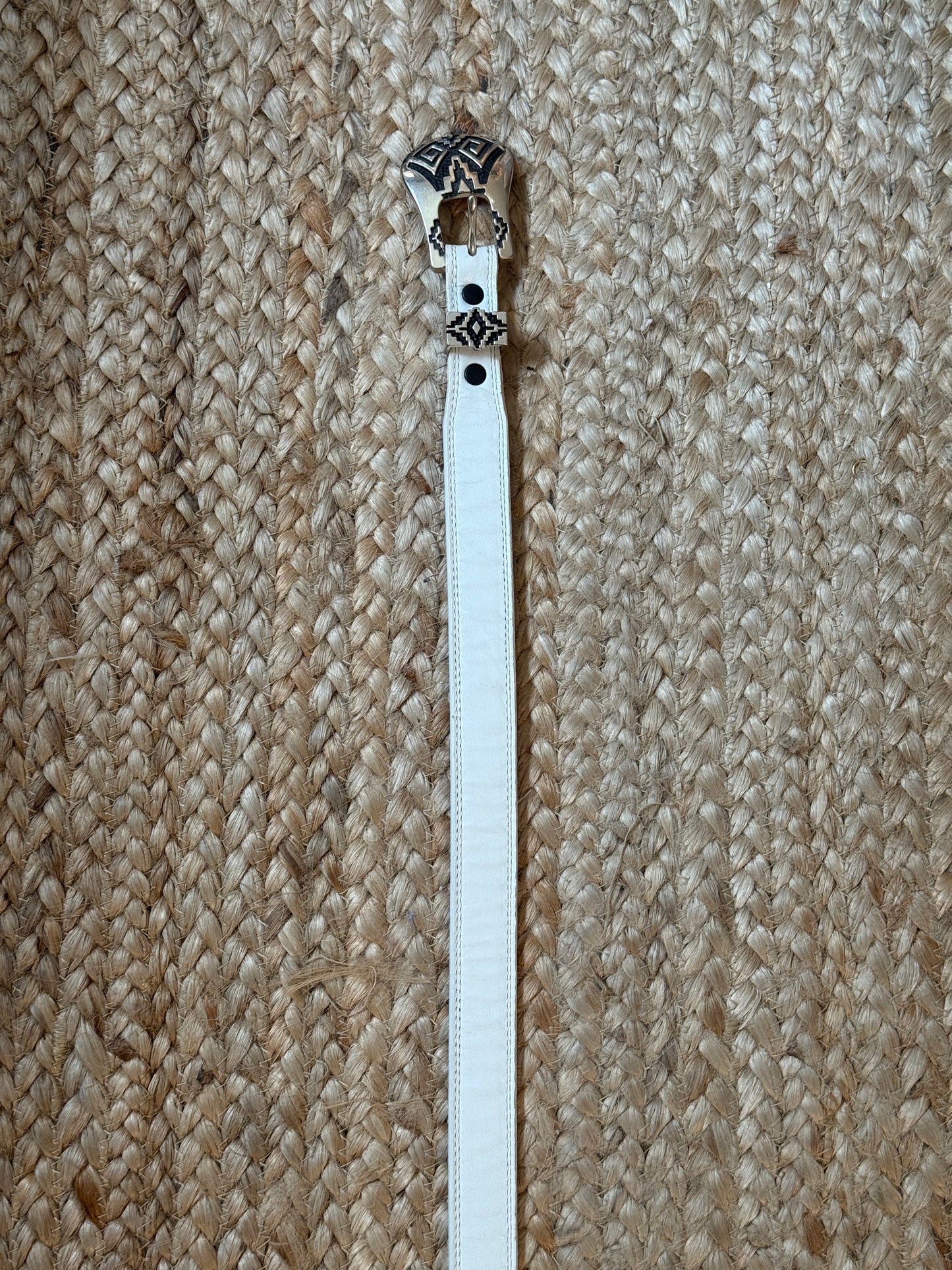White Belt with Silver Buckle