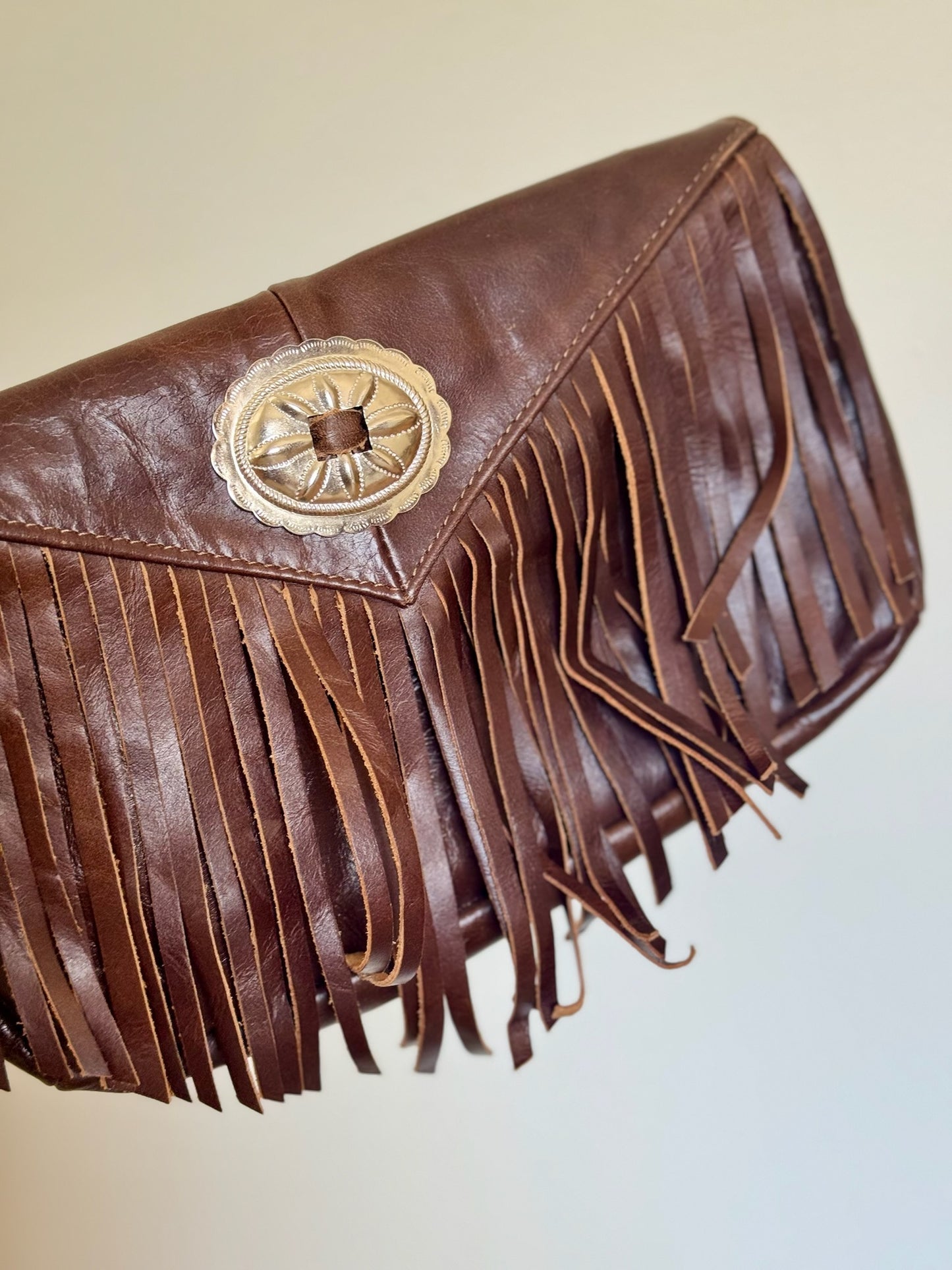 Fringe Leather Clutch