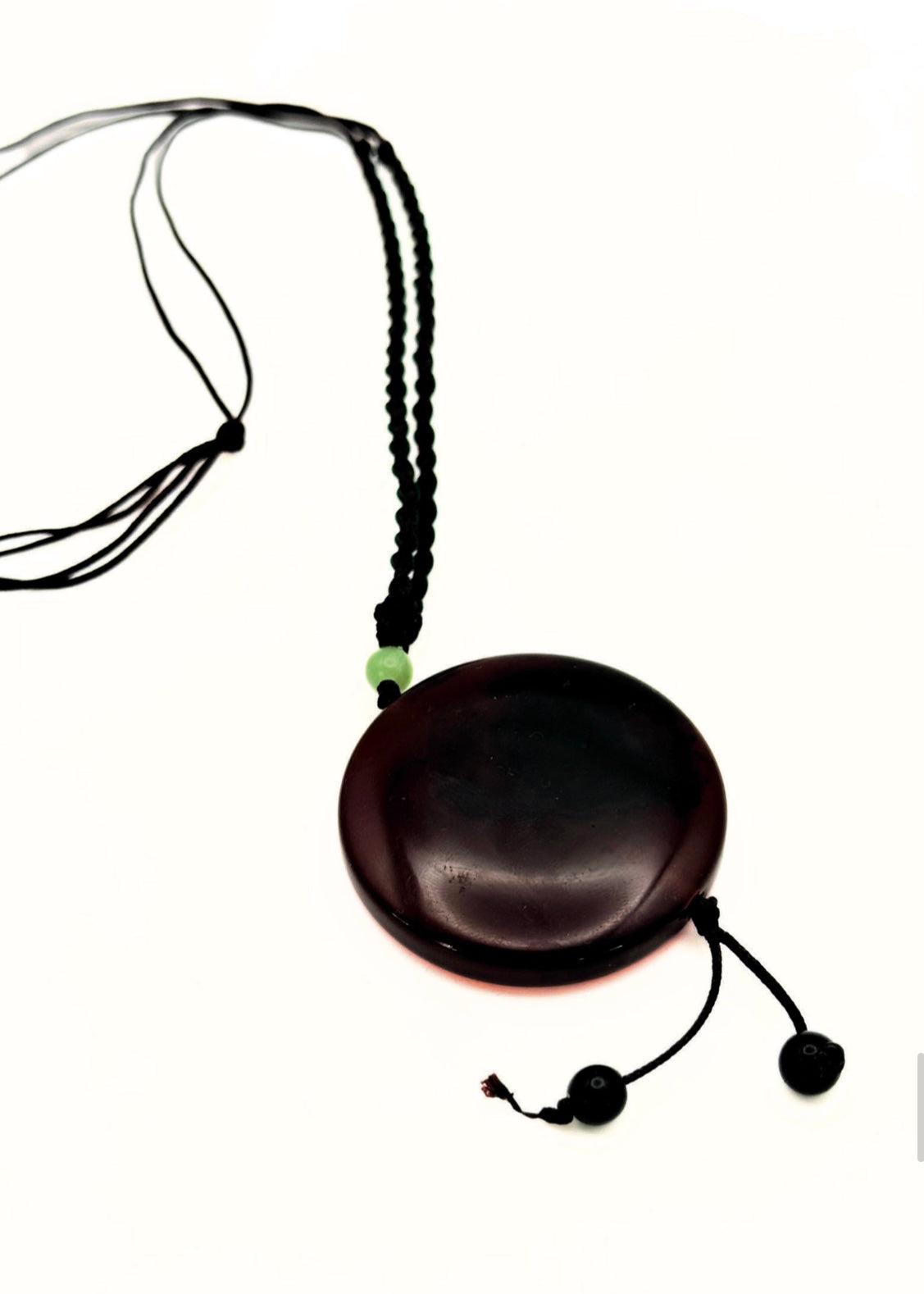 Vintage Amber Disk Necklace