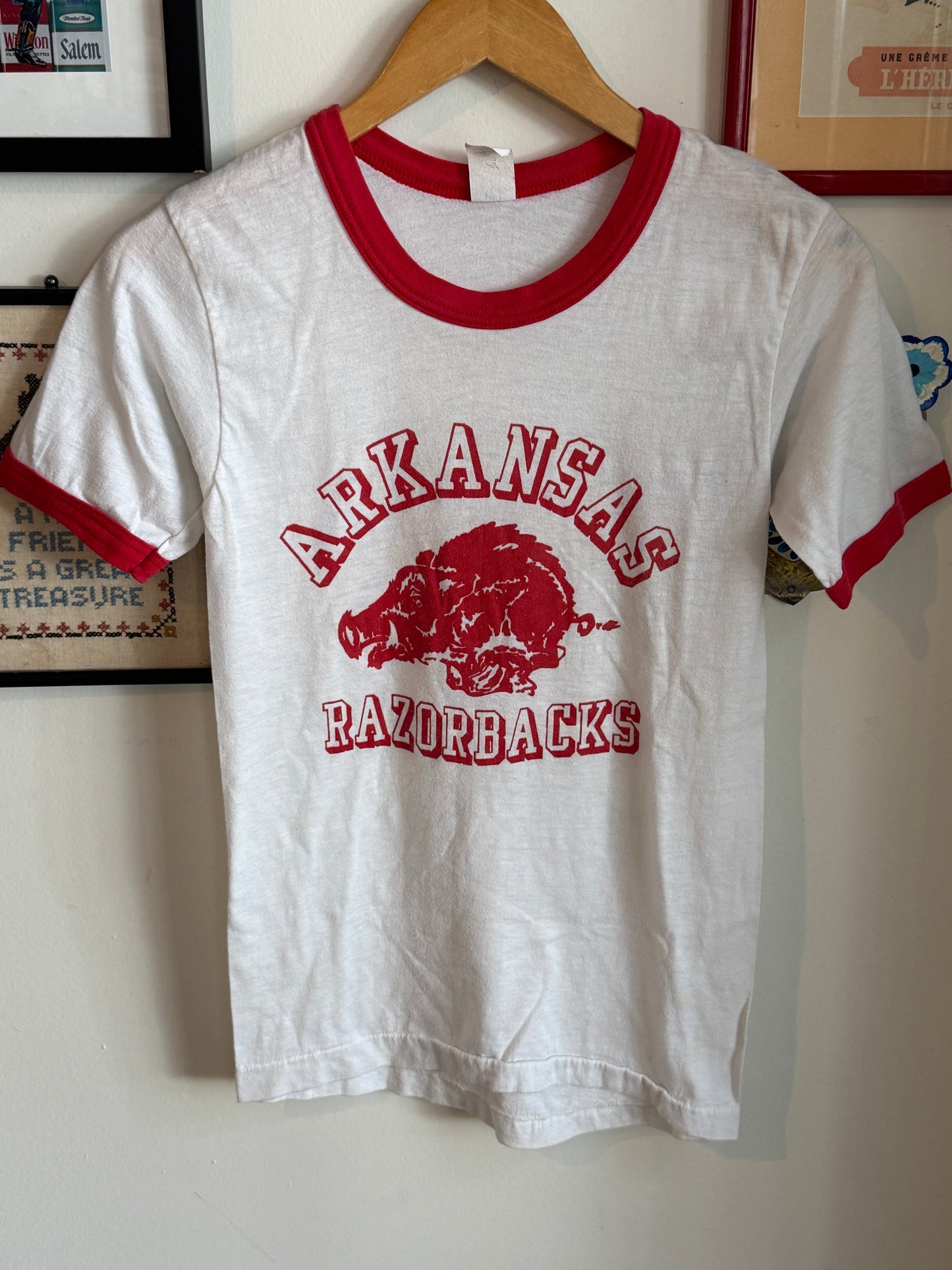 Vintage Arkansas Razorbacks Ringer Tee