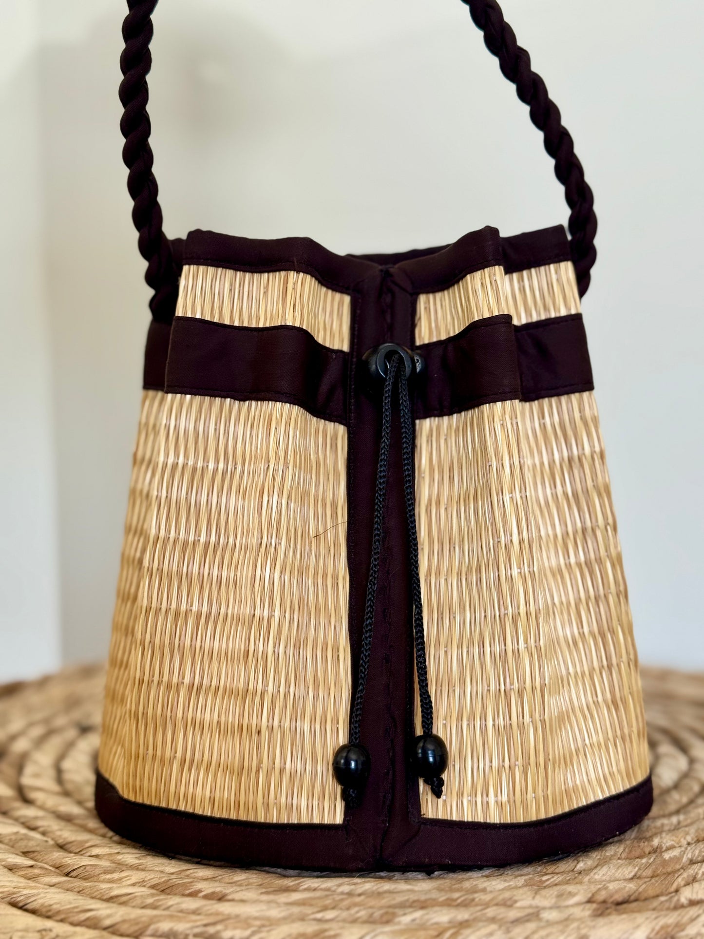 Basket Drawstring Bag