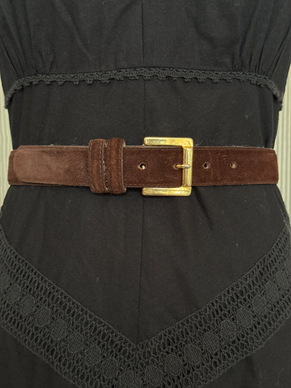 Brown Suede Belt