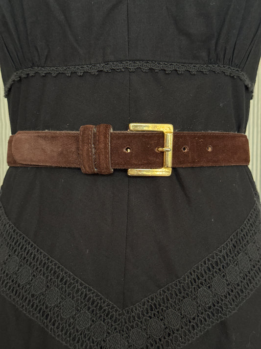 Brown Suede Belt