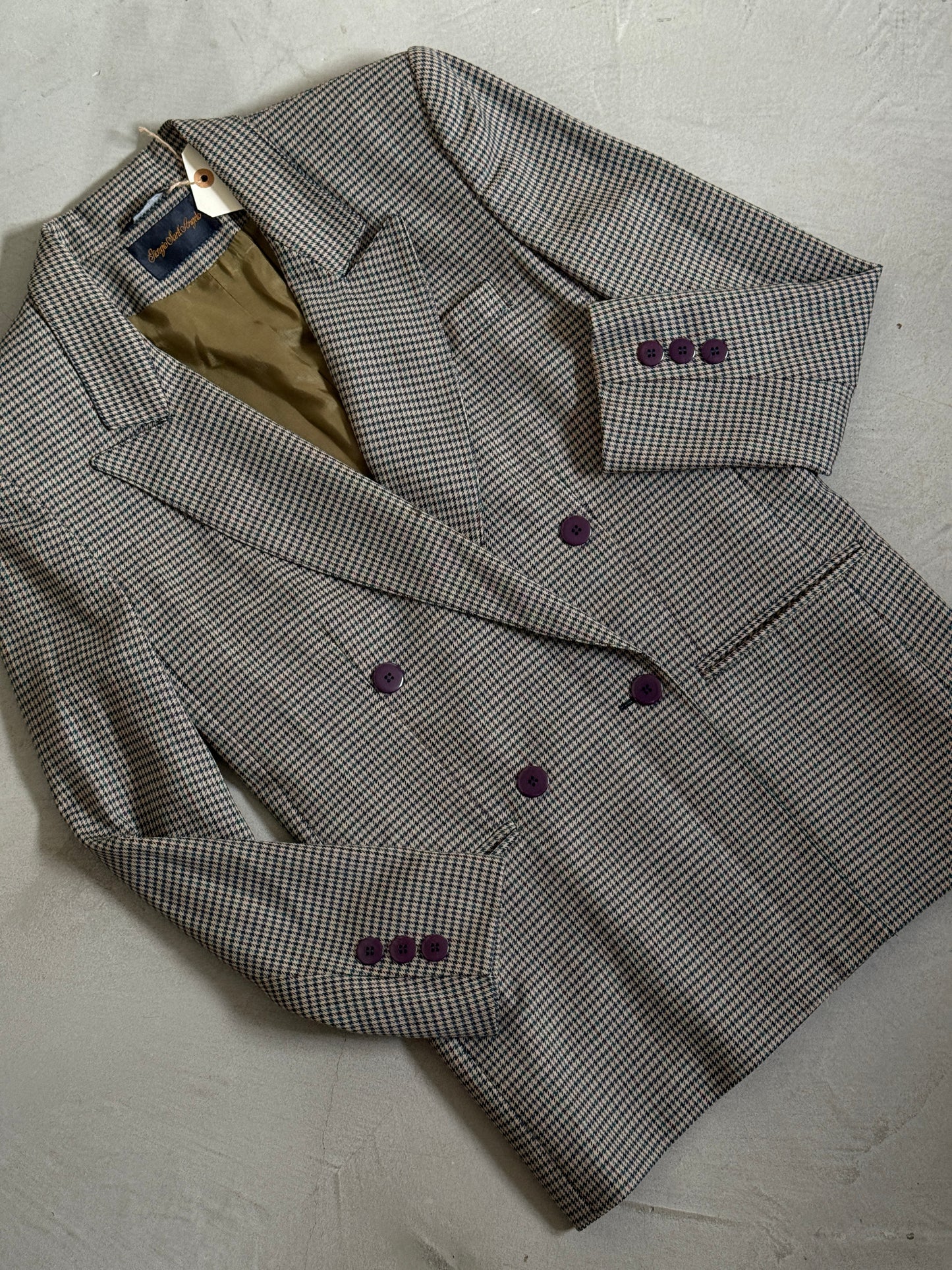 Houndstooth Wool Blazer
