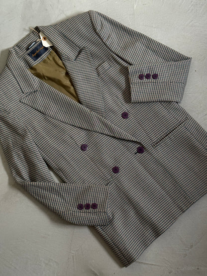 Houndstooth Wool Blazer