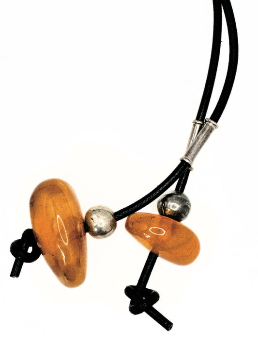 Vintage Artisan Amber Necklace