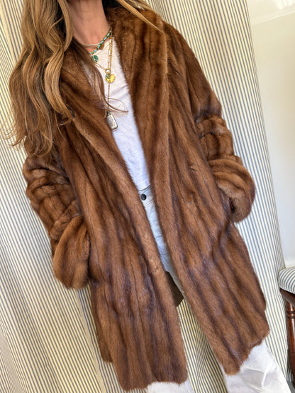 Vintage Brown Mink Coat
