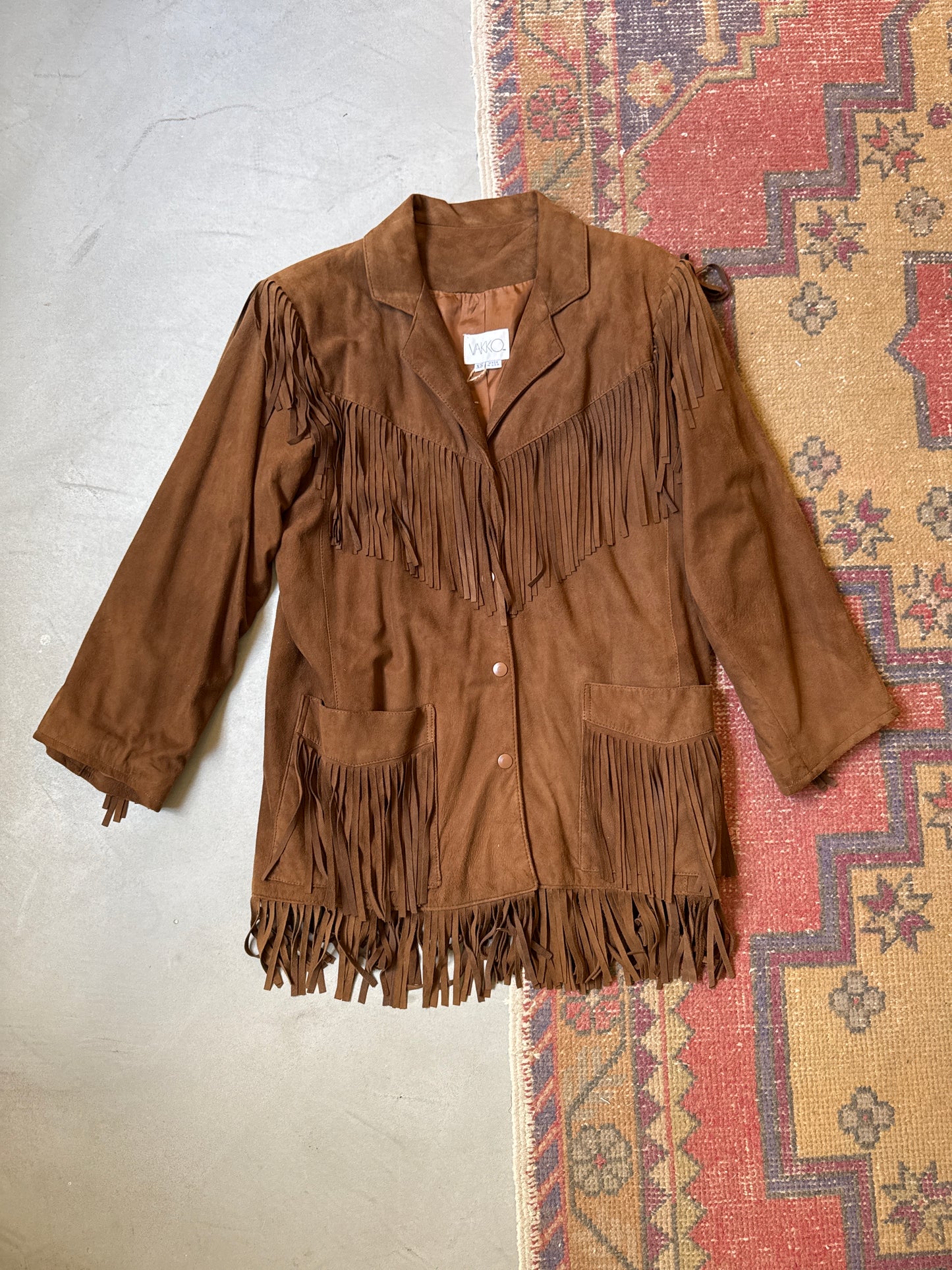 Brown Suede Fringe Jacket