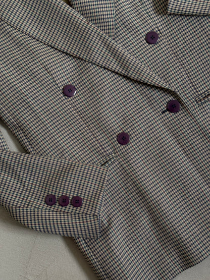 Houndstooth Wool Blazer