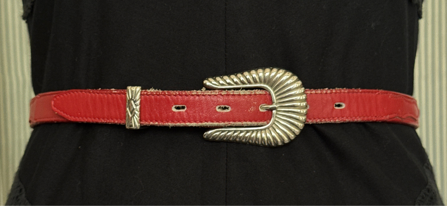 Red Leather Belt