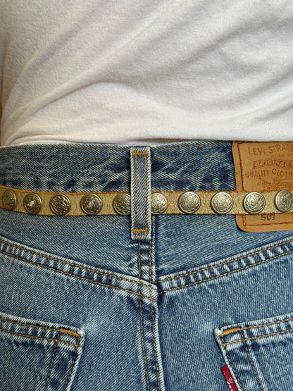 Studded Leather Belt