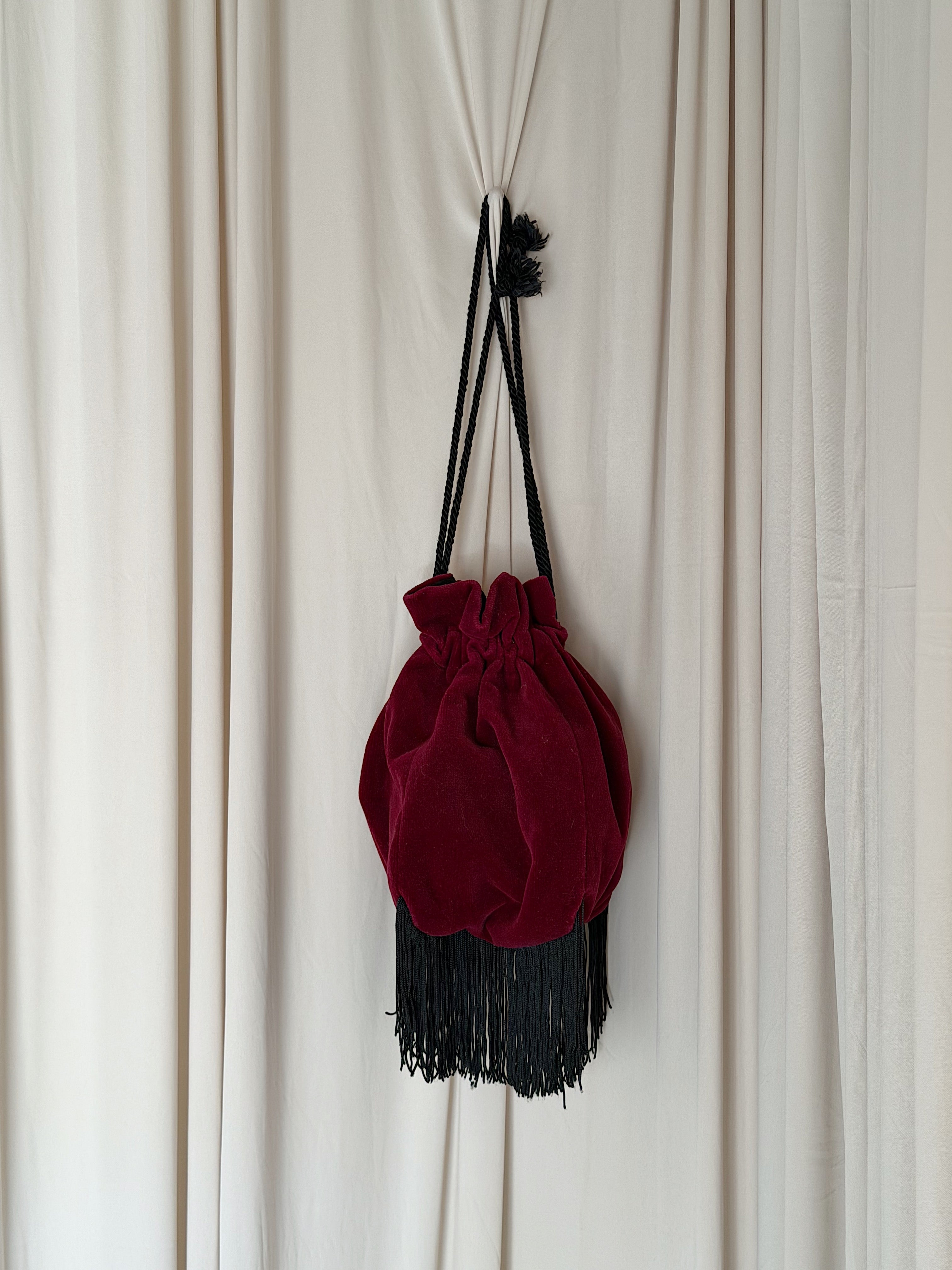 Vintage Velvet Bag with Tassels
