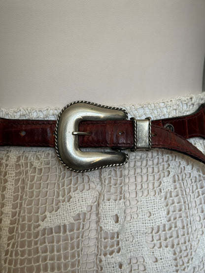Dark Brown Leather Belt