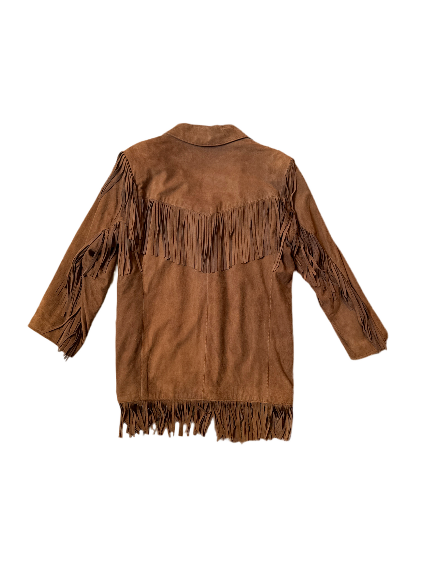 Brown Suede Fringe Jacket