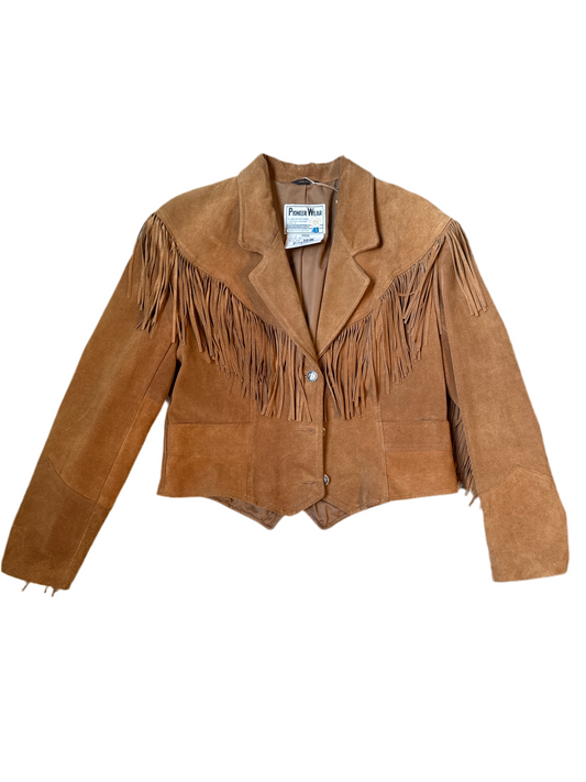 Brown Suede Fringe Jacket