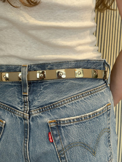 Taupe Leather Belt