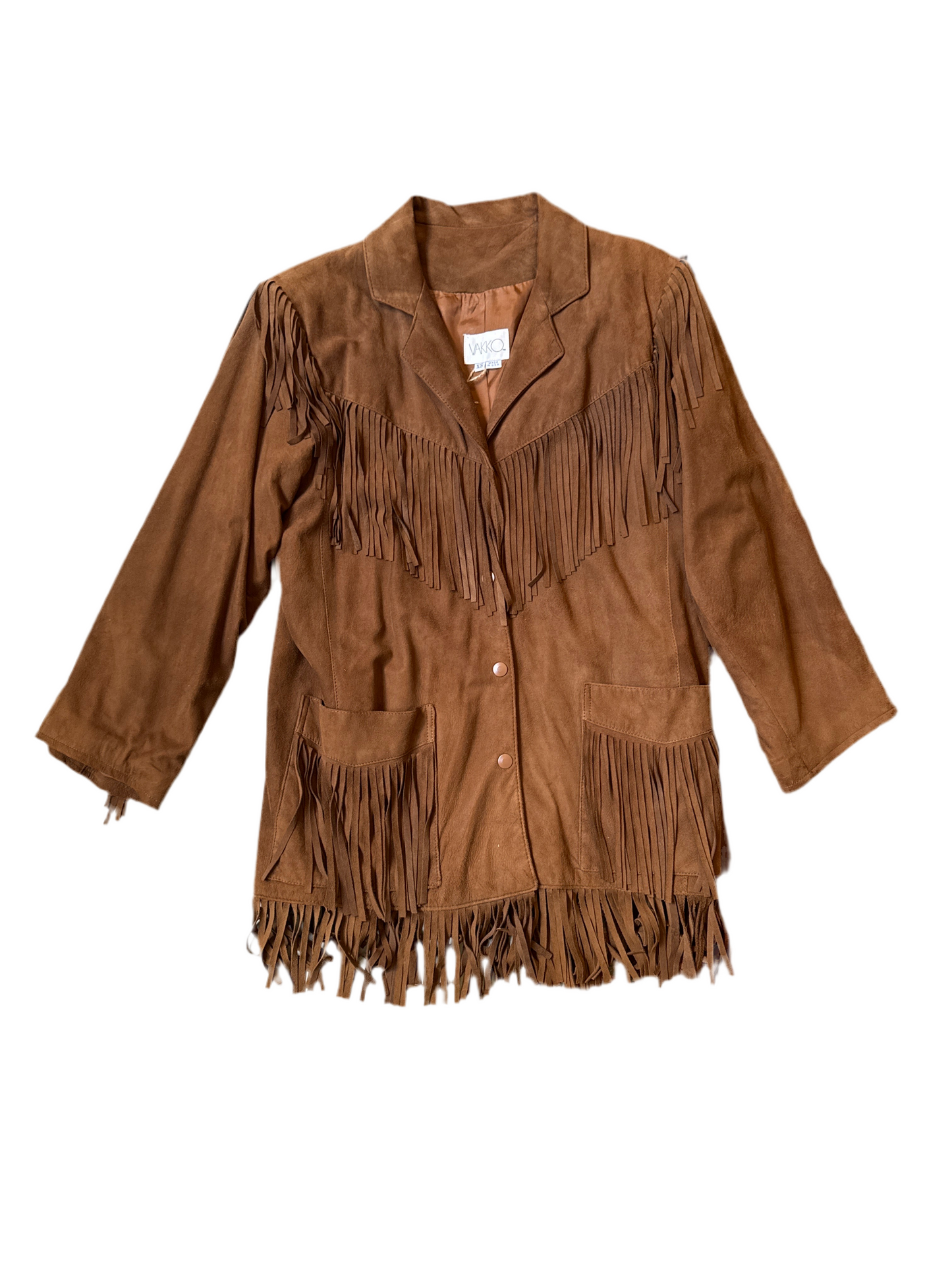Brown Suede Fringe Jacket
