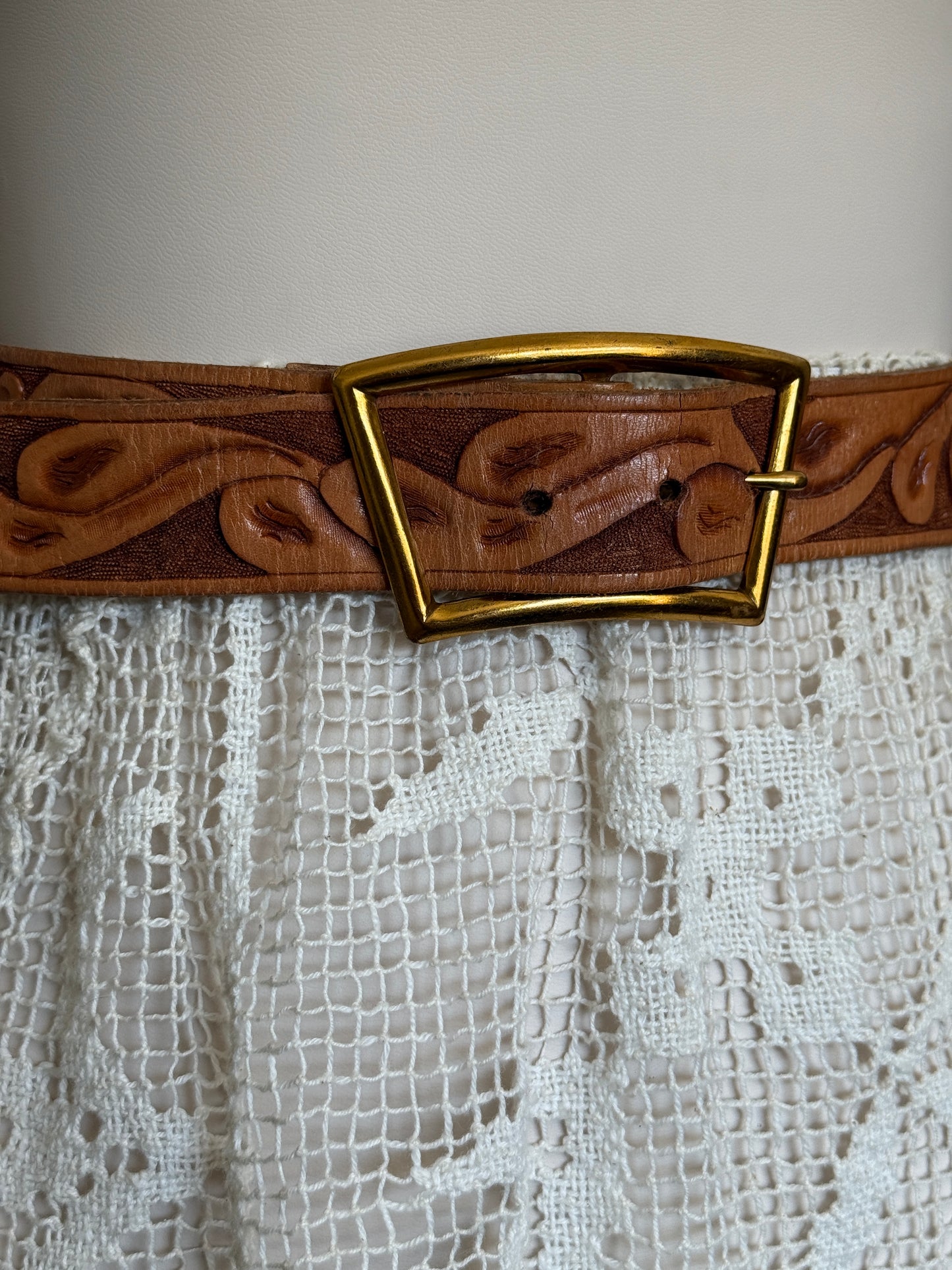 Brown Belt with Gold Buckle