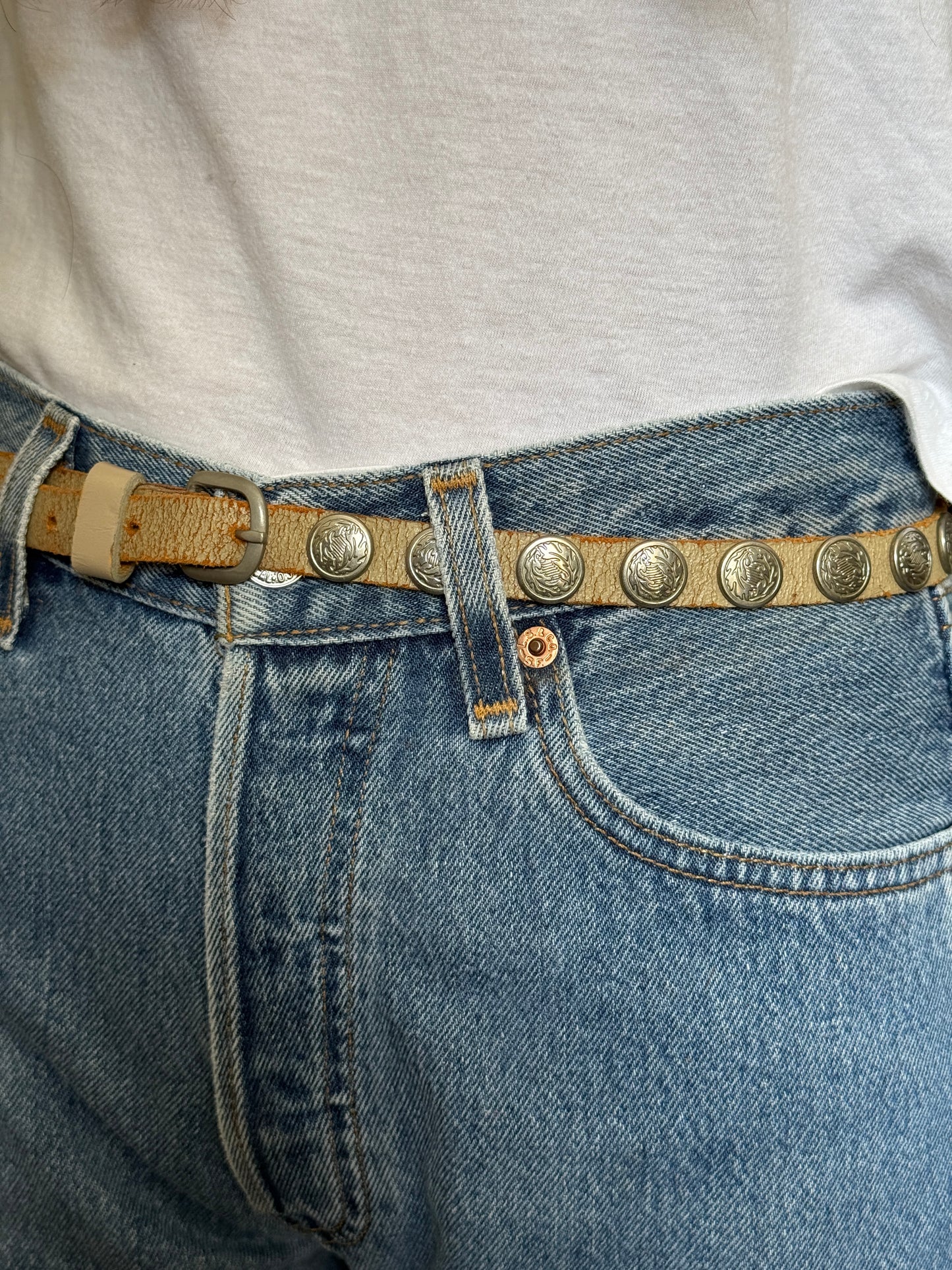 Studded Leather Belt