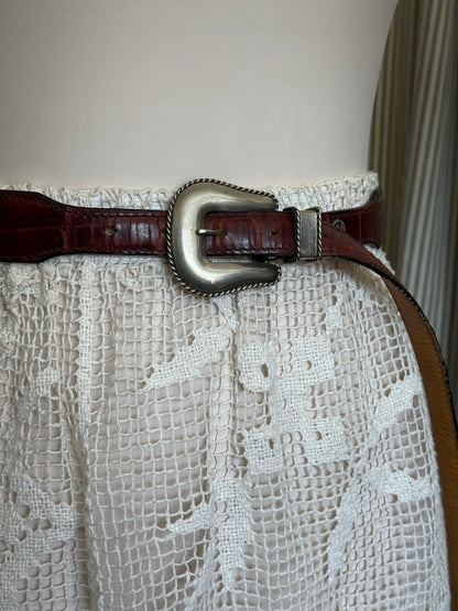 Dark Brown Leather Belt