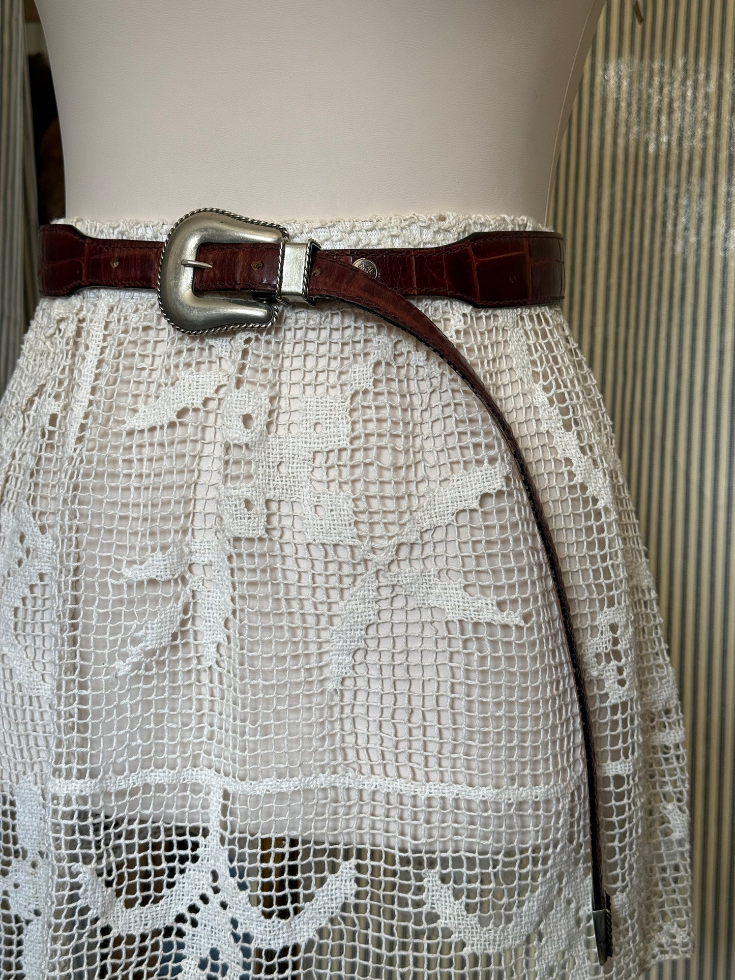 Dark Brown Leather Belt