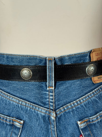 Black Top Grain Leather Belt