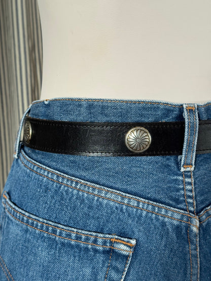 Black Top Grain Leather Belt