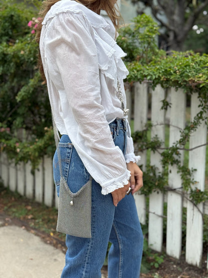 Mesh Metallic Crossbody Bag